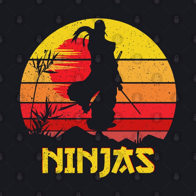 Ninja Retro Vintage Ninjas by DARSHIRTS
