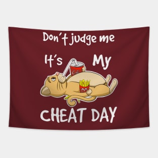 Cheat day cat Tapestry
