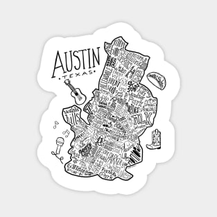 Austin Illustrated Map Magnet