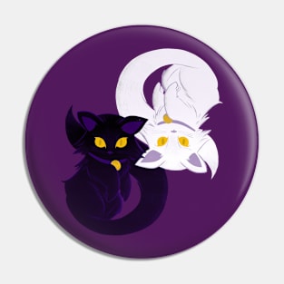 Yin Yang Cat Pin