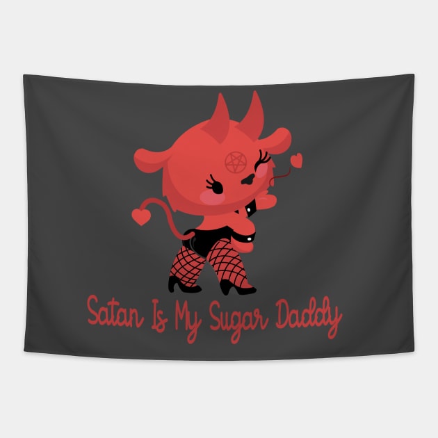 satan is my sugar daddy Tapestry by remerasnerds