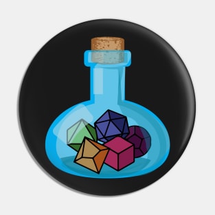 Polyhedral Dice Potion Tabletop RPG - Role Playing Game Pin
