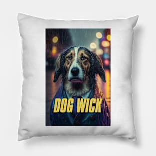 Dog Wick #5 with text Pillow