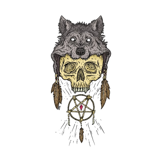 Wolf Skull by CharlieWizzard