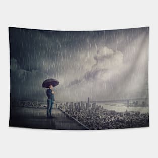 under rain Tapestry