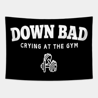 Down Bad Crying at the Gym Tapestry