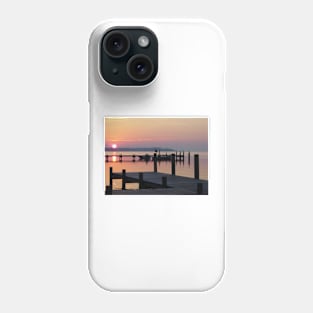 Sunrising on the docks in Virginia Phone Case