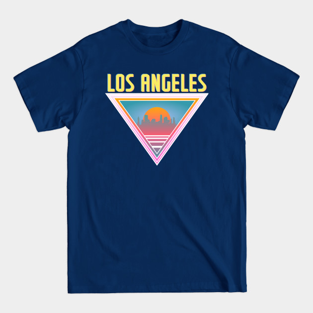 Los Angeles City Skyline Silhouette Sunrise Retro 80's / 90's Vaporwave Aesthetics - Bright Vintage Design For Sunny Summer Days - La - T-Shirt Los Angeles City Skyline Silhouette Sunrise Retro 80's / 90's Vaporwave Aesthetics - Bright Vintage Design For Sunny Summer Days - La - T-Shirt