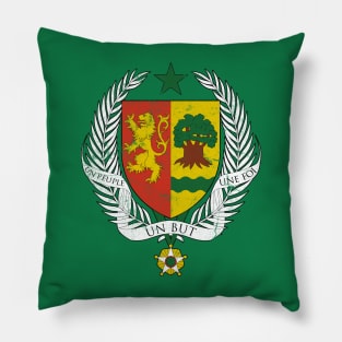 Senegal // Vintage-Style Crest Design Pillow