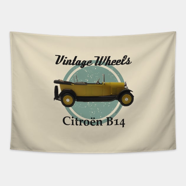 Vintage Wheels - Citroën B14 Tapestry by DaJellah