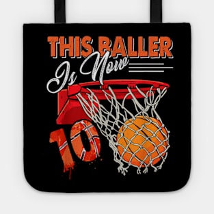 10th Birthday Basketball 10 Years Old Kids Tote