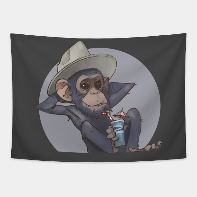 monkey 07 Tapestry by RamonMascaros