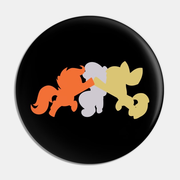 Cutie Mark Crusaders Silhouette Pin by Wissle