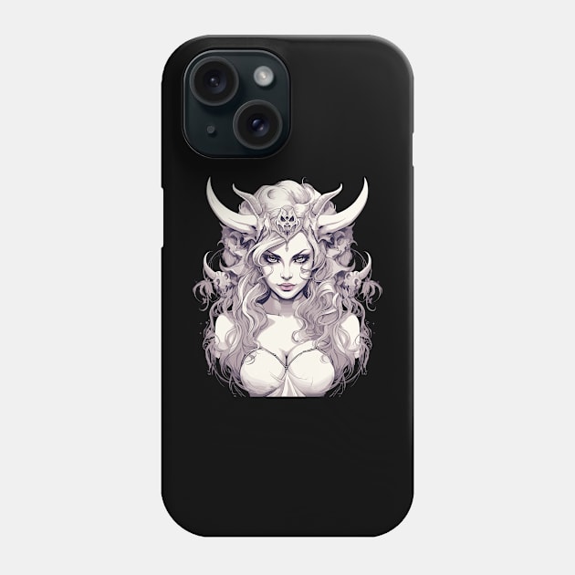 Anime Demon Girl Waifu Material Phone Case by BrushedbyRain