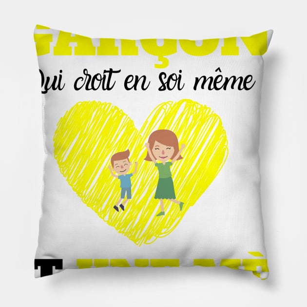 DerrièreChaque Garçon Qui croit en soi même Est Une Mère Qui a cru en il au premier T-Shirt, Sweat à Capuch, Débardeur, Tass Pillow by Giftadism