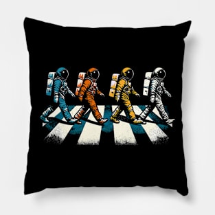 Retro Astronaut Outer Space Funny Space Pillow