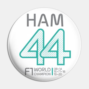 HAM 44 Teal White Halftone Design Pin