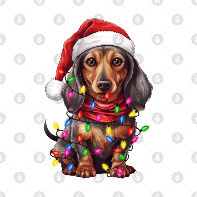 Christmas Dachshund by Chromatic Fusion Studio