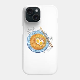 Powered By Ramen - Watercolour food illustration Phone Case