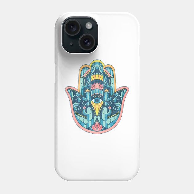 Hamsa Talisman Phone Case by Jacqueline Hurd