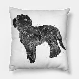 Goldendoodle dog black and white Pillow