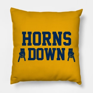 Horns Down - Gold/Navy Pillow