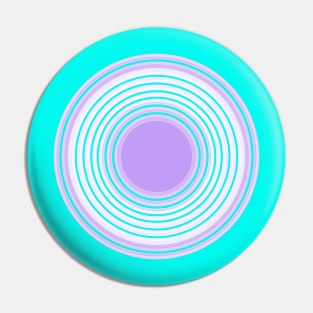 Purple and Turquoise Circles Intertwined Pin