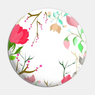 Floral art Pin