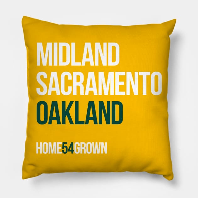 "Homegrown Series" Oakland: Sonny (Gold) Pillow by alanduda