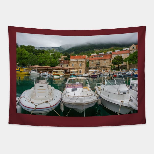 Bol Harbour, Brac Island, Croatia Tapestry by jojobob