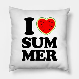 i love summer heart watermelon Pillow