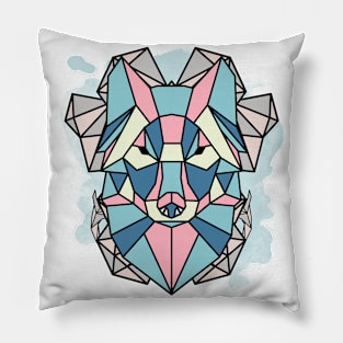 Lobo geométrico Pillow