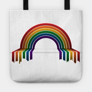 LGBTQIA+ Pride Flag 3D Drip Rainbow Tote