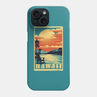 Hawaii Vintage Retro Travel Poster Phone Case