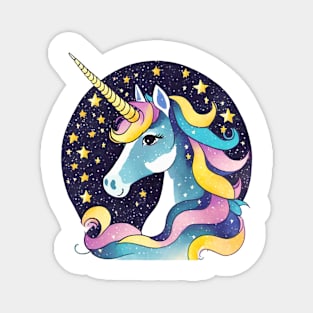 Unicorn with stars Magnet