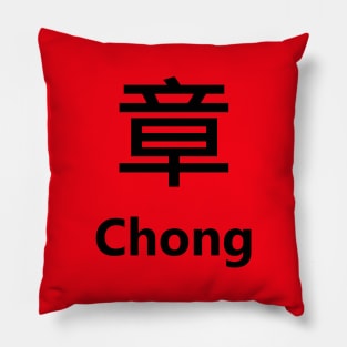 Chinese Surname Chong 章 Pillow