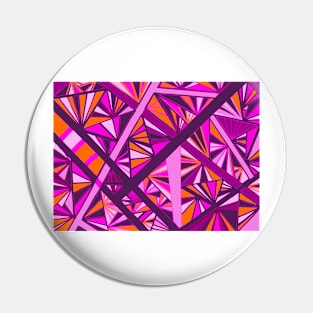 Stained Glass -- Pink and Orange Pin