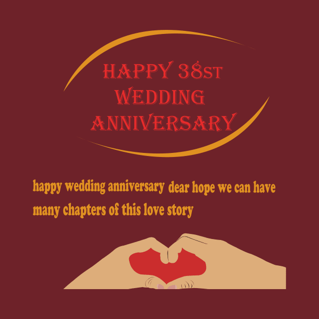 happy 38st wedding anniversary by best seller shop