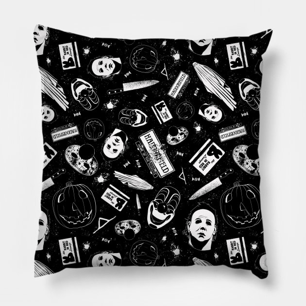 Welcome to Haddonfield... Patterned! Pillow by Mushabon