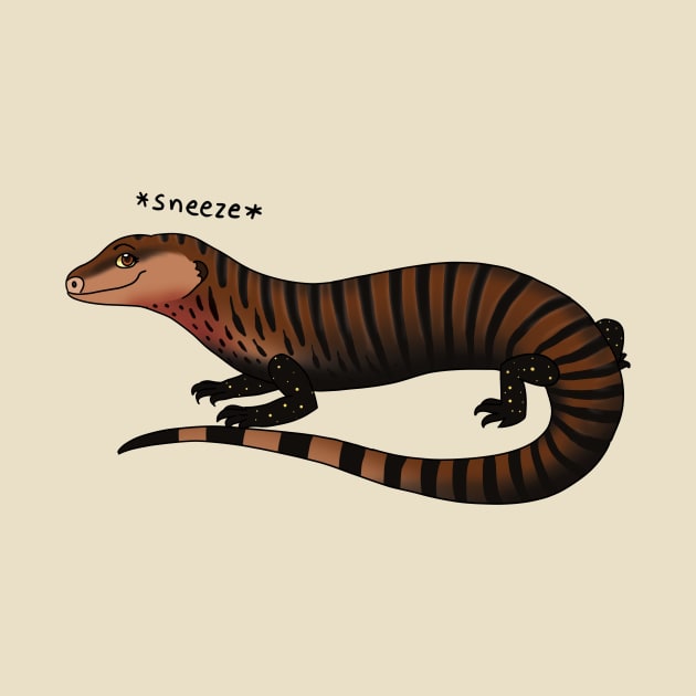 Blue Tongue Skink Sneezing • Halmahera by FalconArt