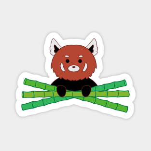 Red Panda and Bamboo Magnet