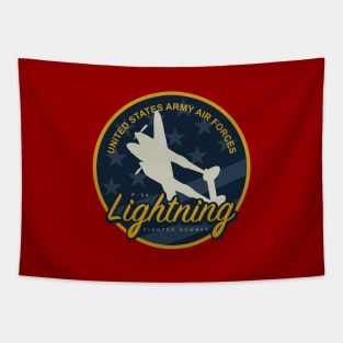 WW2 P-38 Lightning Patch Tapestry