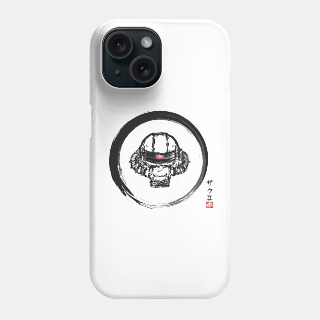 Gundam / Zaku (Black Ink) Phone Case by Apparel133