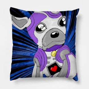 Robot French bulldog Pillow