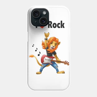 Lion rocker with a guitar. Phone Case