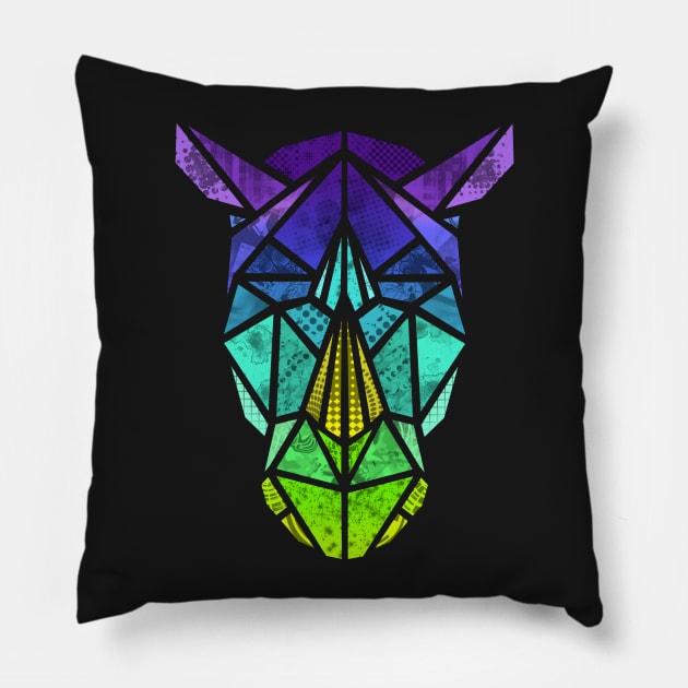 GeoRhino Pillow by AMDesigns