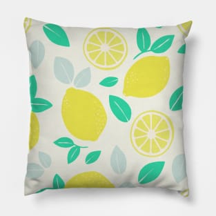 Summer Lemon Pattern Pillow