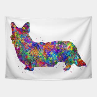 Cardigan Welsh Corgi dog watercolor Tapestry