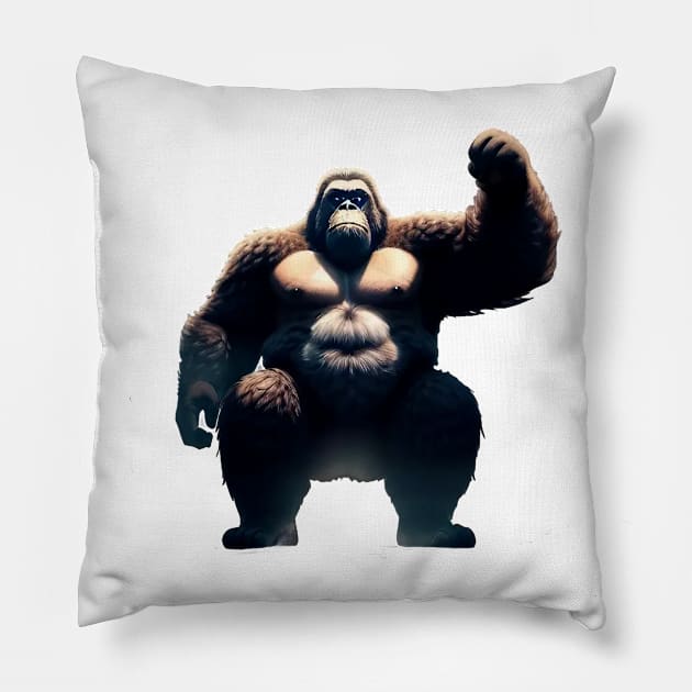 Just a Gorilla 2 Pillow by Dmytro