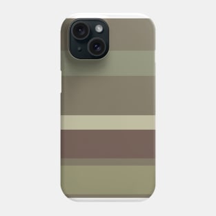 A rare combination of Purplish Brown, Pastel Brown, Brown Grey, Sage and Artichoke stripes. Phone Case